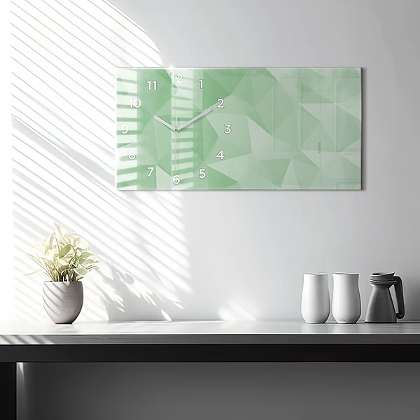 Horizontale Uhr mit motiv Dreiecke abstrakt