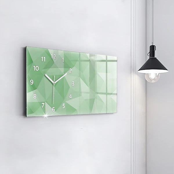 Horizontale Uhr mit motiv Dreiecke abstrakt