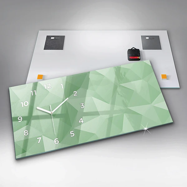 Horizontale Uhr mit motiv Dreiecke abstrakt