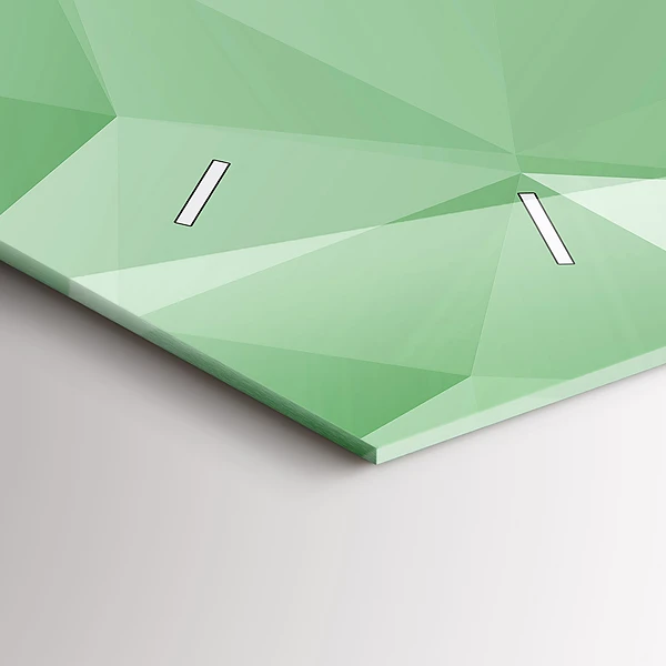 Horizontale Uhr mit motiv Dreiecke abstrakt