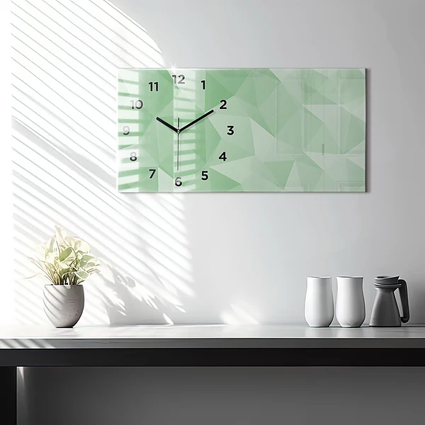 Horizontale Uhr mit motiv Dreiecke abstrakt