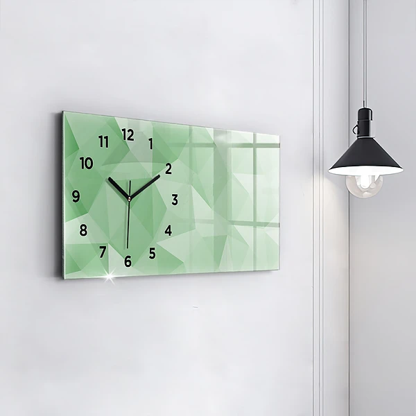 Horizontale Uhr mit motiv Dreiecke abstrakt