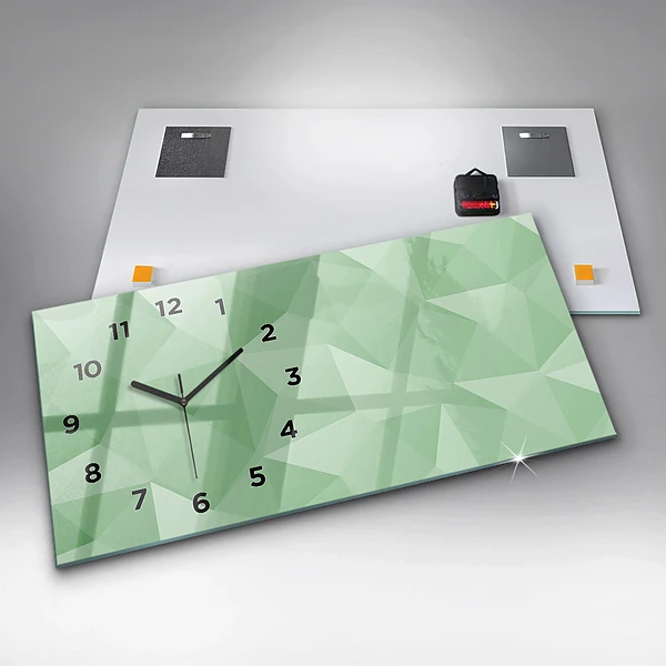Horizontale Uhr mit motiv Dreiecke abstrakt