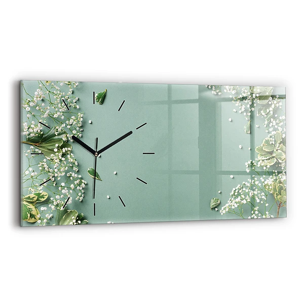 Horizontale Uhr Zarte Blumen