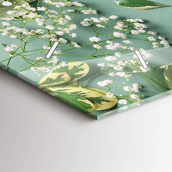 Horizontale Uhr Zarte Blumen