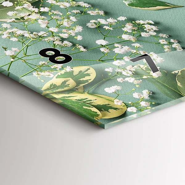 Horizontale Uhr Zarte Blumen