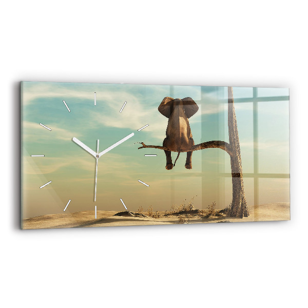 Horizontale Uhr Elefant in einem Baum
