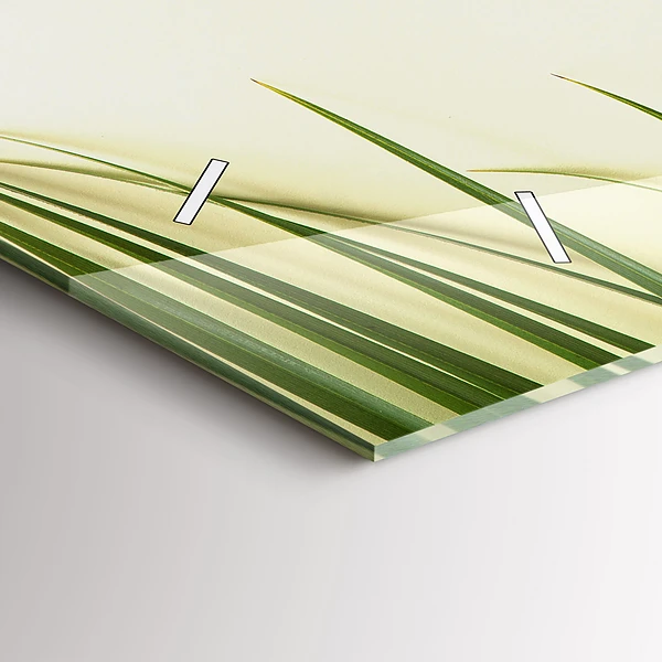 Horizontale Uhr mit motiv Monstera-Blätter