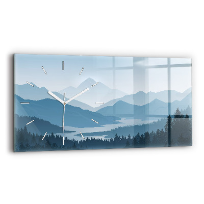 Horizontale Uhr Bergige Landschaft