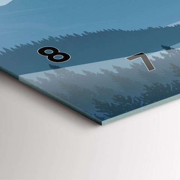 Horizontale Uhr Bergige Landschaft