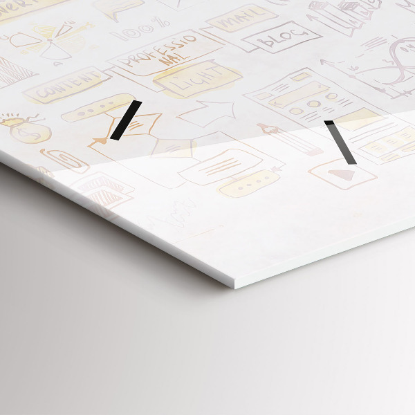 Horizontale Uhr mit motiv Abstraktes Gehirn