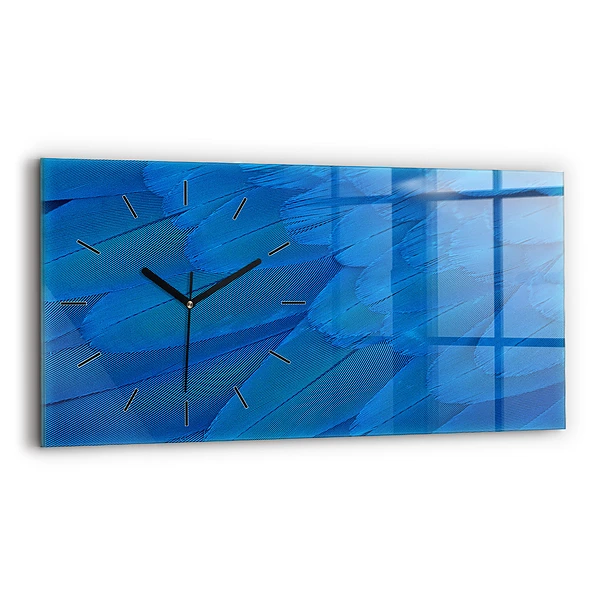 Horizontale Uhr mit motiv Vogelfeder