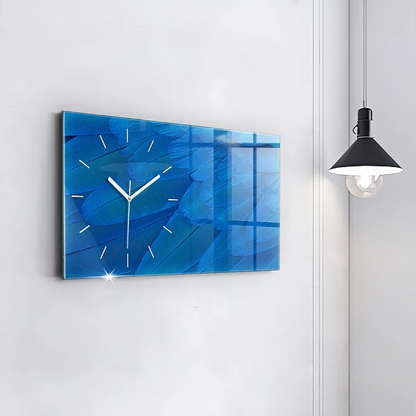 Horizontale Uhr mit motiv Vogelfeder