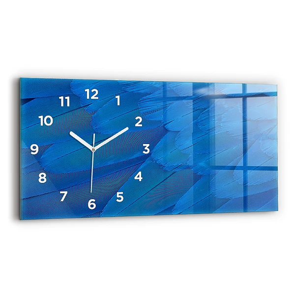Horizontale Uhr mit motiv Vogelfeder