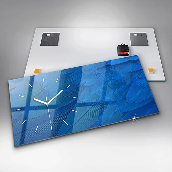 Horizontale Uhr mit motiv Vogelfeder