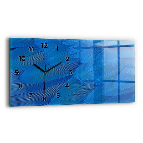 Horizontale Uhr mit motiv Vogelfeder