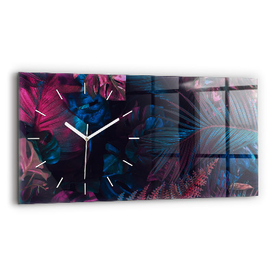 Horizontale Uhr mit motiv Exotische Blumen