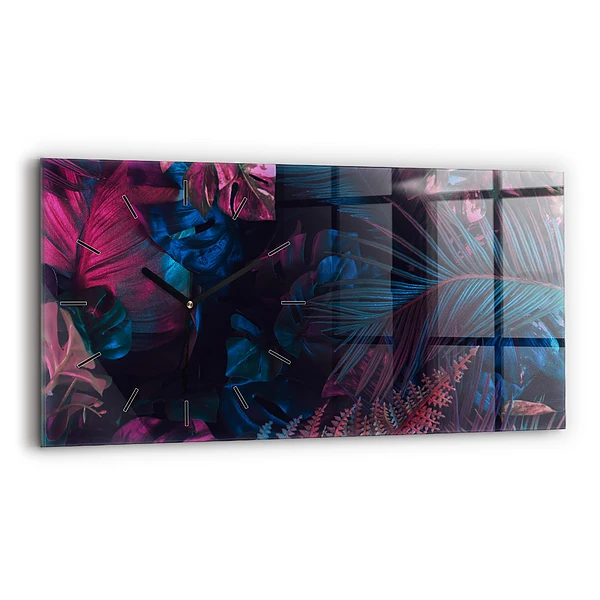 Horizontale Uhr mit motiv Exotische Blumen