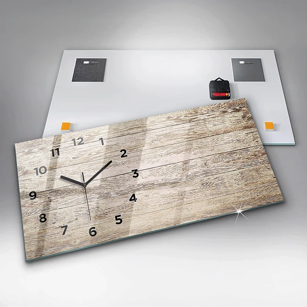 Horizontale Uhr Holztafeln
