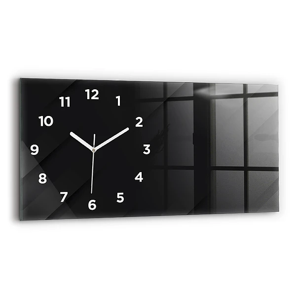 Horizontale Uhr Dunkles Wandmuster
