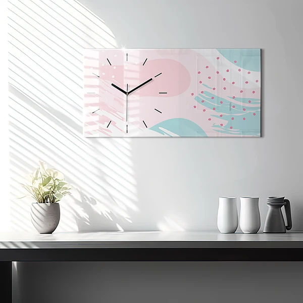 Horizontale Uhr mit motiv Pastell Abstraktion