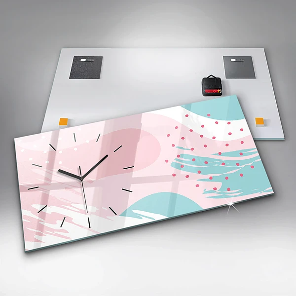 Horizontale Uhr mit motiv Pastell Abstraktion