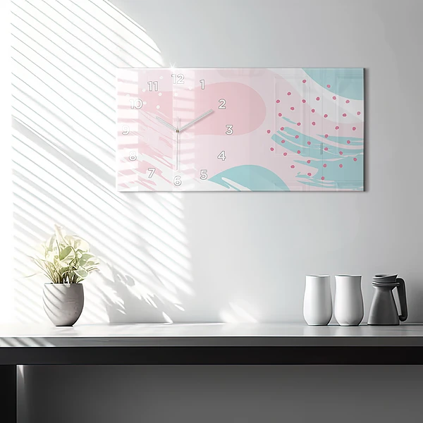Horizontale Uhr mit motiv Pastell Abstraktion