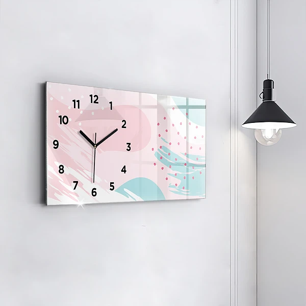 Horizontale Uhr mit motiv Pastell Abstraktion