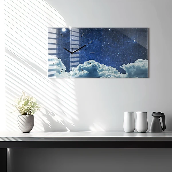 Horizontale Uhr mit motiv Nachthimmel