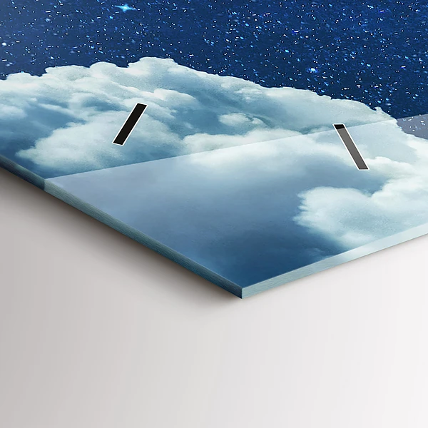 Horizontale Uhr mit motiv Nachthimmel