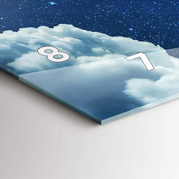 Horizontale Uhr mit motiv Nachthimmel