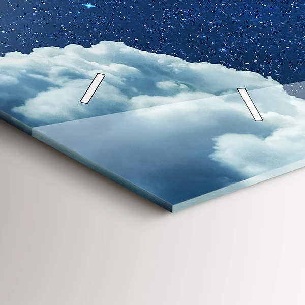 Horizontale Uhr mit motiv Nachthimmel