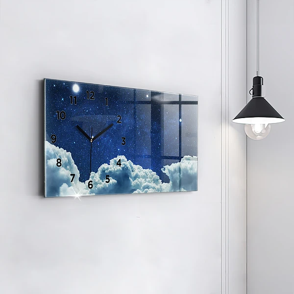 Horizontale Uhr mit motiv Nachthimmel