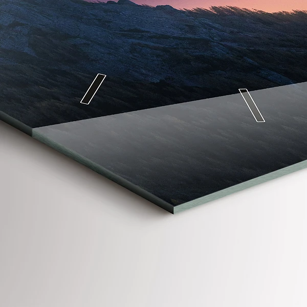 Horizontale Uhr Bergspitzen Landschaft