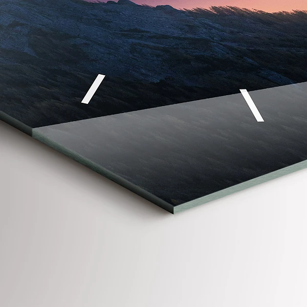 Horizontale Uhr Bergspitzen Landschaft