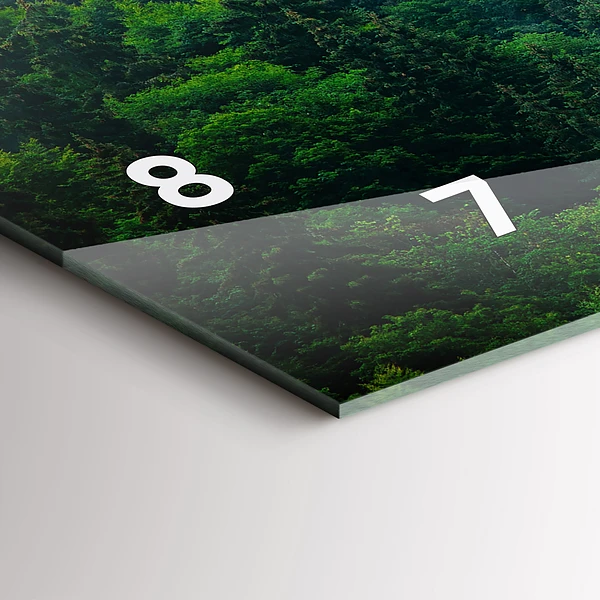 Horizontale Uhr mit motiv Nebliger Wald