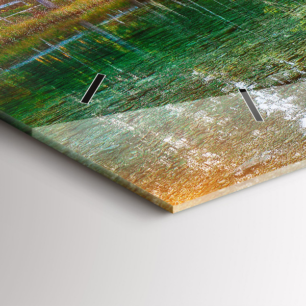 Horizontale Uhr Fluss Berge Landschaft