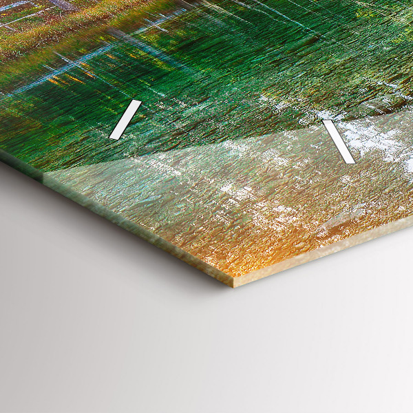 Horizontale Uhr Fluss Berge Landschaft