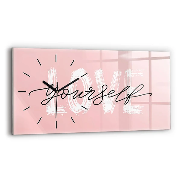 Horizontale Uhr mit motiv Liebe dich selbst Inschrift