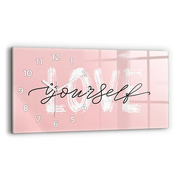 Horizontale Uhr mit motiv Liebe dich selbst Inschrift