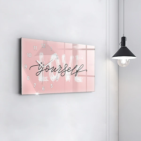 Horizontale Uhr mit motiv Liebe dich selbst Inschrift