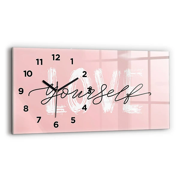 Horizontale Uhr mit motiv Liebe dich selbst Inschrift