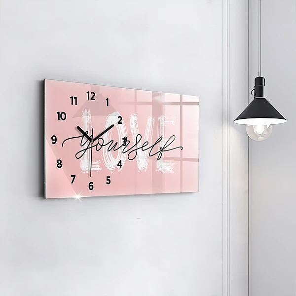 Horizontale Uhr mit motiv Liebe dich selbst Inschrift