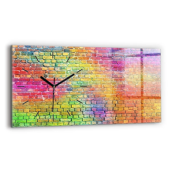 Horizontale Uhr mit motiv Bemalte Wand
