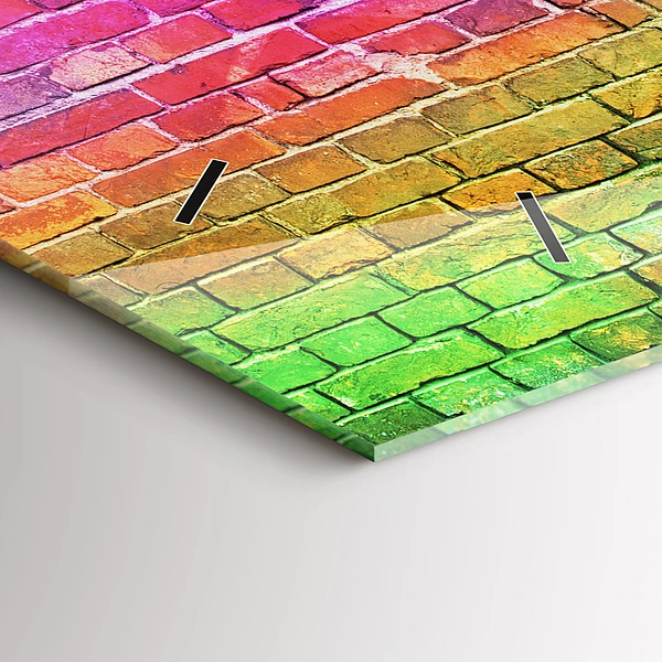 Horizontale Uhr mit motiv Bemalte Wand