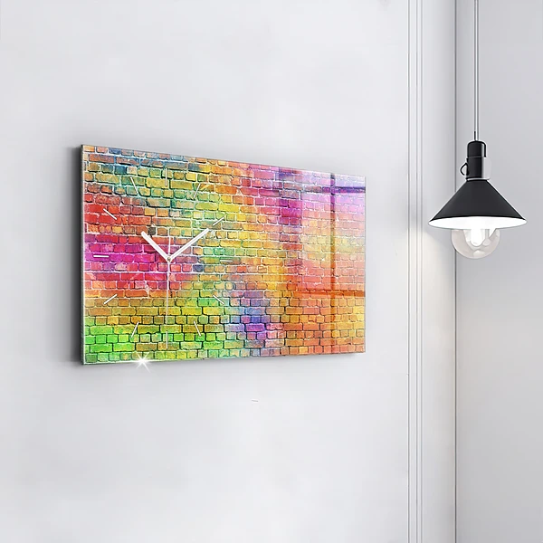 Horizontale Uhr mit motiv Bemalte Wand