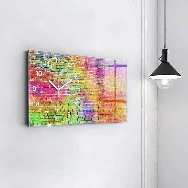 Horizontale Uhr mit motiv Bemalte Wand