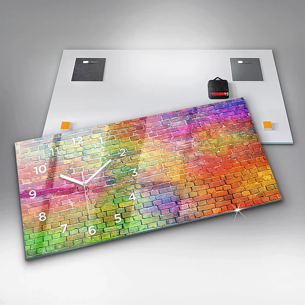 Horizontale Uhr mit motiv Bemalte Wand