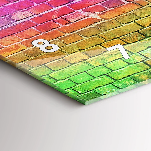 Horizontale Uhr mit motiv Bemalte Wand