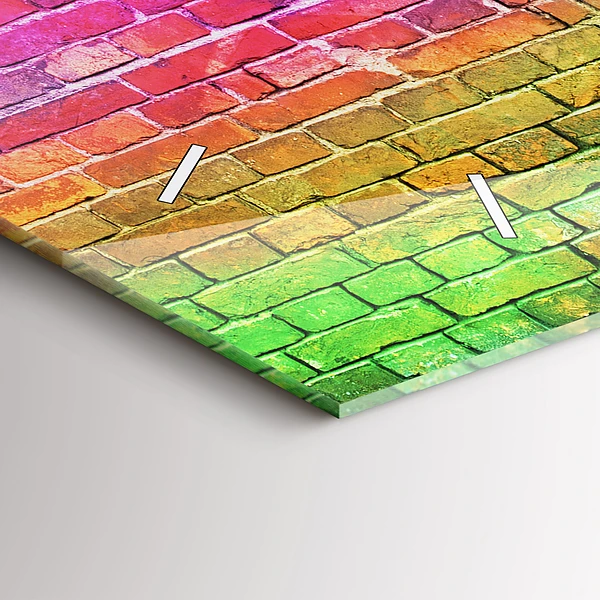 Horizontale Uhr mit motiv Bemalte Wand